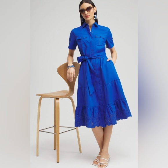 Chico's Poplin Cutout Shirt Dress Size 000
NWT ( No belt ) - Picture 3 of 10